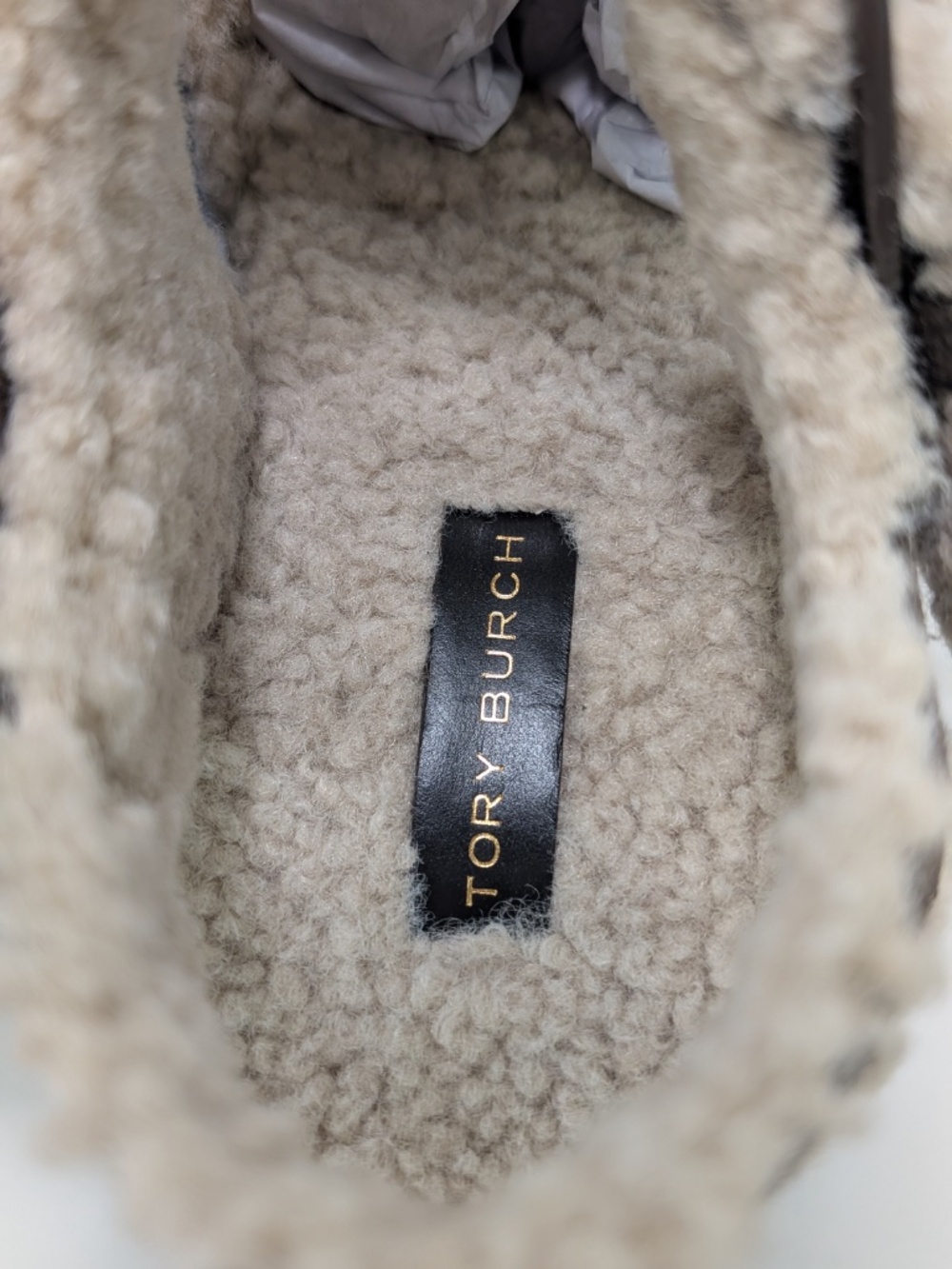 Tory Burch Shearling Lug Sole Clogs Suede Deep Espresso Brown Size 9 NIB 70mm - Picture 10 of 17